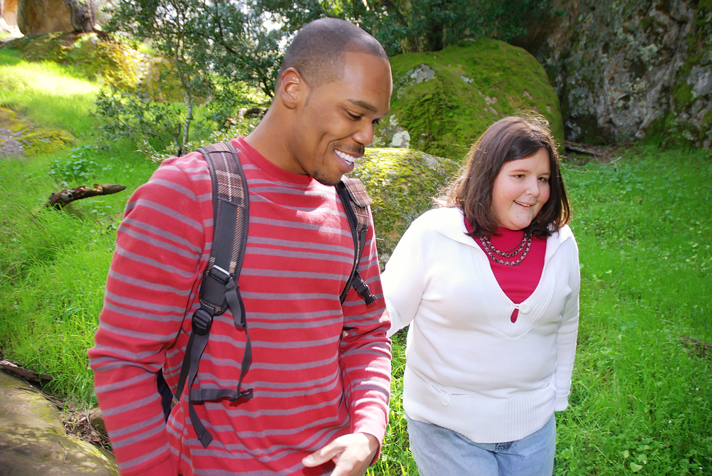 two student walking